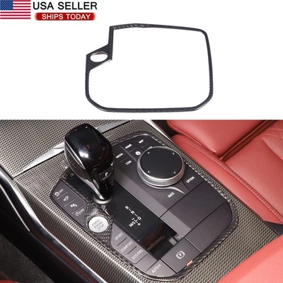 Carbon Fiber Console Gear Shift Panel Frame Trim For BMW X5 X6 X7 G05 2019-2023 Foto 1 de 4