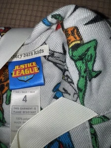 NEW POTTERY BARN Kids 4 Boys Justice League Flannel PJs Super Heroes Gift - Picture 1 of 3