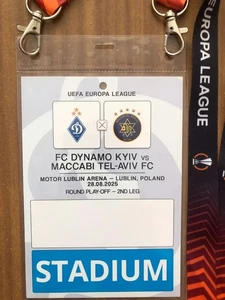 USED pass ticket for past event! Dynamo Kyiv Ukraine - Maccabi Israel 2025-2026 - Picture 1 of 1
