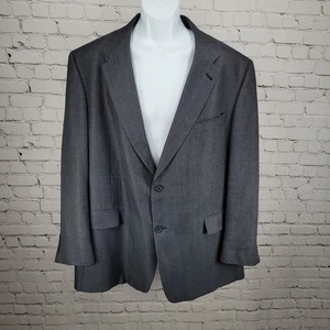 VTG Hart Schaffner Marx Blue 2 Button Vented Notch Blazer Sport Coat USA 48R - Picture 1 of 14