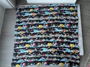 Vintage Nicole Miller 1990s Novelty Fruits & Water 100% Silk Scarf 20” Square - Picture 1 of 10