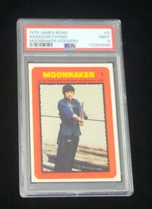 1979 Topps James Bond ASSASSIN CHANG MOONRAKER STICKERS #9 - PSA 9 MINT - Picture 1 of 3