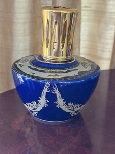 VINTAGE LAMPE BERGER STYLE CATALYTIC OIL LAMP PORCELAIN BLUE - Picture 1 of 8
