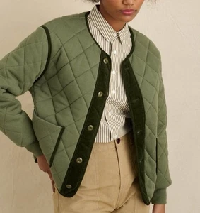 Alex Mill Steppjacke Wattiert Olivgrün Damen S Cord Scheunenmantel - Bild 1 von 15