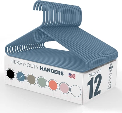 Hecho en EE. UU. Perchas de plástico de alta resistencia a granel, paquete de 20 30 50 100 disponible Foto 1 de 4