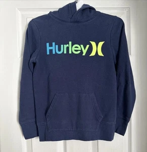 Hurley Boys Navy Blue Hoodie Size Small, Beach, Surf, Back To School, Cool! - Picture 1 of 3