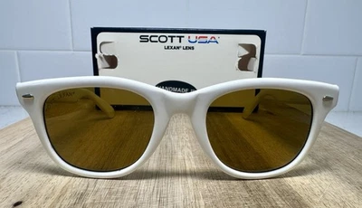 Gafas de sol blancas vintage años 90 nuevas Scott hechas a mano III Groovay Foto 1 de 4