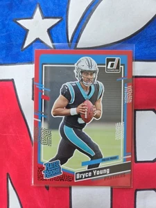Bryce Young RC - Red Press Proof #311 - 2023 Donruss Football - Panthers Rookie - Foto 1 di 2