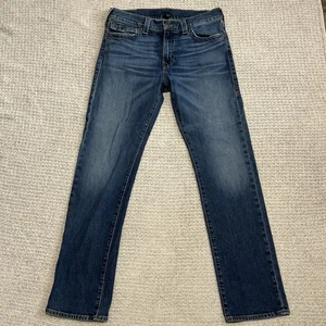 True Religion Ricky Jeans Herren 34x32 blau gerade Pattentasche Y2K - Bild 1 von 7