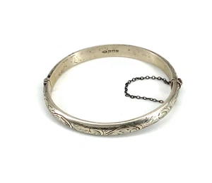 Antique 925 sterling silver Gravurdekor Birmingham Handmade Bracelet - Picture 1 of 12