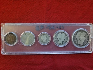 Set 5 monete anno 1899 circolate - Foto 1 di 4