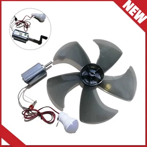 DIY Breeze Wind Turbine/hand Crank Model Permanent Magnet Generator Lighting 80W - Picture 1 of 16