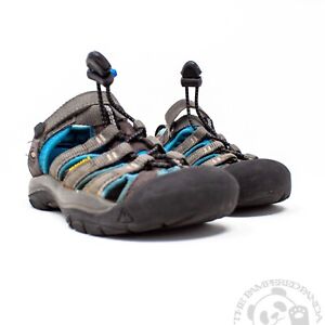 Keen Newport H2 Sandals Gray Blue Woven Drawstring Outdoor Shoes Kid 11 1022825