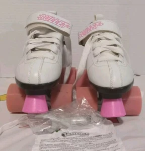 Chicago Bullet Ladies Size 3 Speed Roller Skates White/Pink B-100W With Fastener - Picture 1 of 6