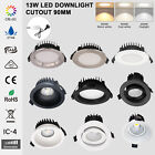 LED Downlight 13W Dimmable Tri-color IP44 90mm-100mm Cutout Flat & Recessed face