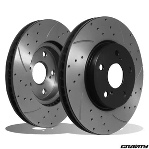 FRONT 296MM DRILLED GROOVED BRAKE DISCS PAIR FOR LEXUS IS XE20 IS220 IS250 05-13 - Afbeelding 1 van 8