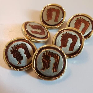 VTG Dorman Winthrop 6 Orange Metal Dragon Shank Button 7/8" Fantasy Replacement - Picture 1 of 8