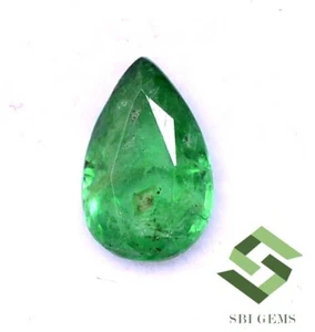 Certified Natural Emerald Pear Cut 8x5 mm 0.76 CTS Untreated Loose Gemstone - Picture 1 of 4