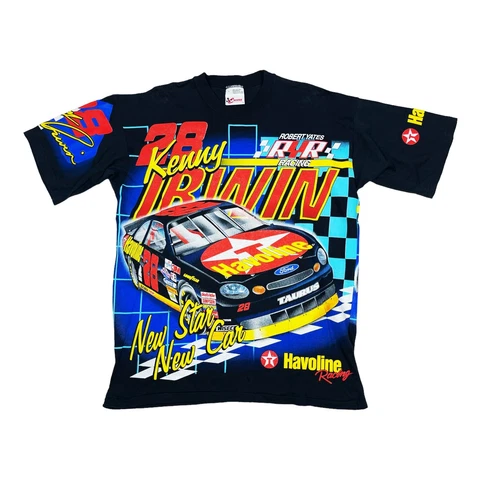 VTG RARE NASCAR #28 KENNY IRWIN ALL OVER PRINT CHASE T SHIRT MENS LARGE Cover
