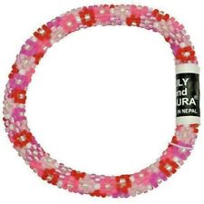 LILY and LAURA "Pink Bouquet" Hand Crocheted Beaded Bracelet Made in Nepal