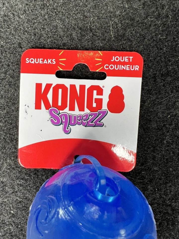 KONG Squeezz Balls Squeaker Fetch Ball Medium Set of 4