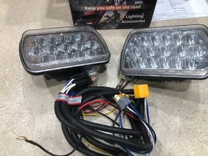 LED Light Kit Pair Partsam w/Relay Kit Sealed Beam Part # H6054 Multi-Compatible - Picture 1 of 11