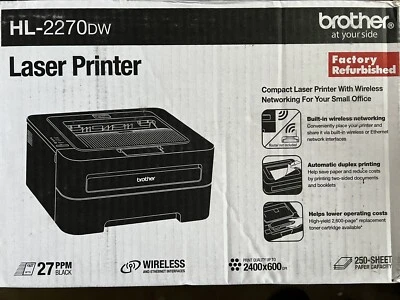 Factory Sealed Brother HL-2270DW A4 Monochrome Laser Printer | Factory Ref - Image 1 of 4