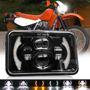 4x6" Inch Motorcycle LED Headlight Halo DRL High Low Beam For Motors Truck Lamps - Picture 1 of 11