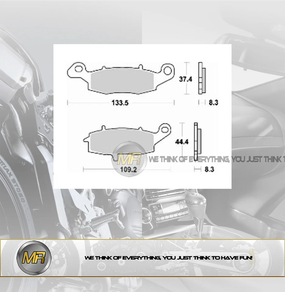 POUR SUZUKI VL LC INTRUDER VOLUSIA 800 DE 2001 À 2005 PLAQUETTES DE FREIN AVANT Foto 1 de 1