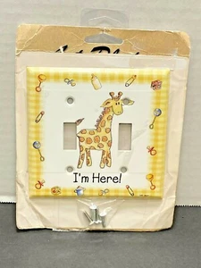 "I'm Here" Giraffe Baby Infant Nursery Light Switch Cover New - Picture 1 of 3