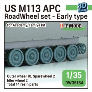 US M113 APC Roadwheel set- Early (for Academy/Tamiya), DEF Model DW35164 , 1:35 - Picture 1 of 10
