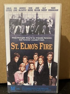 ST. ELMO'S FIRE - Emilio Estevez / Rob Lowe * VHS VIDEO Ex Rental - B4 - Picture 1 of 3