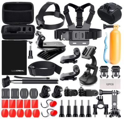 Kit 50 Accessoires GoPro Hero 7 6 5 4 3 2 1 Appareil Photo Sport Dragonne Sangle - Photo 1/4