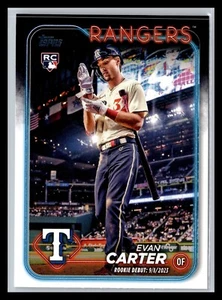 2024 Topps Update US58 Evan Carter Rangers Rookie Debut RC - Picture 1 of 2