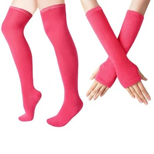 Pink Thigh High Socks Over the Knee Stockings Extra Long Gifts Halloween Cosp... - Picture 1 of 7