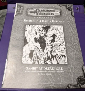 D&D Eberron: Mark of Heroes - Gambit at Dreadhold module RPGA - Picture 1 of 1