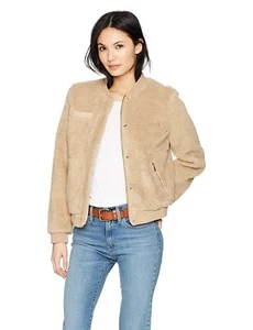 Levi's 168056 Womens Plush Sherpa Casual Bomber Jacket Camel Size X-Large - Picture 1 of 2