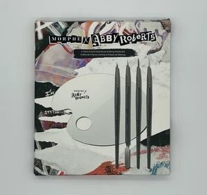 Morphe x Abby Roberts Set 5 Pezzi Pennello e Palette di Miscelazione Dettagli Artista NUOVO - Foto 1 di 2