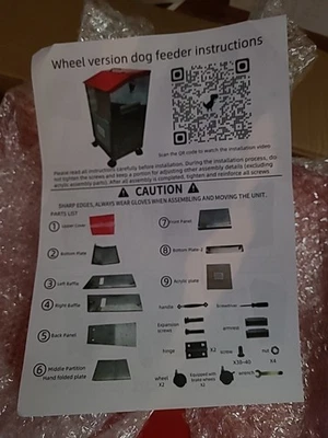 Alimentador automático por gravedad para perros raza 50 lb galvanizado autoalimentación dispensador de alimentos Foto 1 de 2