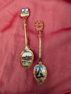 MOSCOW & LENINGRAD St Petersburg Russia Soviet USSR vintage spoon Set Of 2 - Picture 1 of 6
