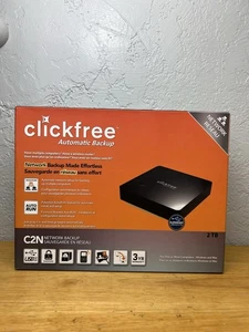 CLICKFREE AUTOMATIC BACKUP C2N 2TB External Hard Drive 3.0 USB Windows Mac - Picture 1 of 6