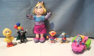 6er Set Vintage Sesamstraße Muppets Mini Spielzeug Figuren & Plüsch Kinder Mahlzeit? - Bild 1 von 1