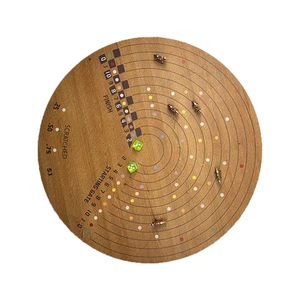Juego de caballos rayados dados de la suerte hecho en casa fiesta carreras de caballos juegos de mesa - Imagen 1 de 8