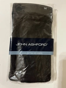 John Ashford 2 Pair Men’s Briefs Size 36 100% Cotton Black New Discontinued - Picture 1 of 2