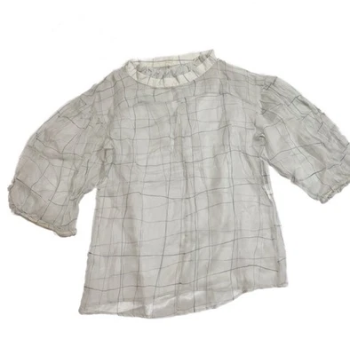 Blusa top manga abullonada transparente valentino roma 44 m camisa italia vintage Foto 1 de 4