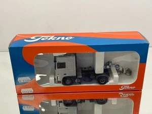 TEKNO HOLLAND DAF 95 XF 430 TRACTOR + EXTRA RIMS -SILVER MET. 1:50- GOOD IN BOX - Picture 1 of 13