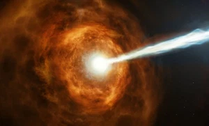 Gamma Ray Burst Artist’s Impression Illustration Space Poster Print PICK SIZE - Picture 1 of 2