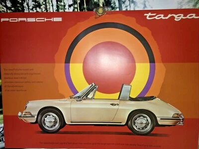 AWESOME RARE!!!!!  Factory  POSTER Porsche Targa 1967 Soft Window  - Image 1 of 4