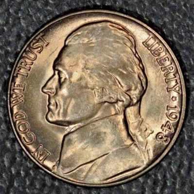1948-D Jefferson Nickel,  Gem BU,  Raw - Image 1 of 2