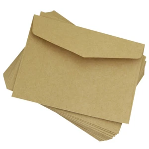 100 Pcs Vintage Envelope Business Card Envelopes Small Storage Brown Kraft - Imagen 1 de 12